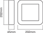 Preview: Ledvance Endura STYLE 13W Eckige LED Außenleuchte schwarz IP44 4058075205253