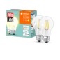 Preview: 2er-Box LEDVANCE LED Lampe SMART+ Filament dimmbar 6W warmweiss E27 Bluetooth =60W