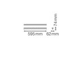 Preview: LEDVANCE LED Lichtleiste Linear UO DALI 60x7cm 21W 3062lm-2979lm warm-/neutralweiss 3000/4000K CCT mit Lichtschalter dimmbar 4058075850378