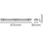 Preview: LEDVANCE Feuchtraumleuchte G13 Damp Proof Housing 2fach 68x10cm IP65 4099854117930