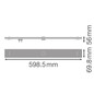 Preview: LEDVANCE Zubehör TruSys Flex Sensor Track 600 8P WT 60x7cm 4099854193637
