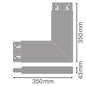 Preview: LEDVANCE Zubehör Linear Indiviled Corner Connector WT 35x35cm 4099854214905