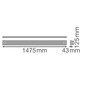 Preview: LEDVANCE LED Lichtleiste Linear IndiviLED DI 148x13cm Power Select 69W-63W-61W-53W Neutralweiss 4000K Ra>90 4099854249853