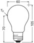 Preview: LEDVANCE LED Lampe E27 Classic Filament Dimmbar S matt A60 3.8W 806lm Warmweiss 2700K wie 60W höchste Effizienzklasse A 4099854265327