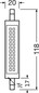 Preview: LEDVANCE LED Lampe R7s Slim Line 300° P 12W 1521lm Warmweiss 2700K wie 100W 4099854267680