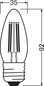 Preview: LEDVANCE LED Kerze E27 Classic Filament Dimmbar P B40 3.4W 470lm Warmweiss 2700K wie 40W 4099854439001