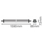 Preview: LEDVANCE LED Feuchtraumleuchte Damp Proof Flex TH 159x9cm 42W-38W-31W-23W Tageslichtweiss 6500K IP66 4099854440687