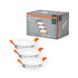 Preview: OSRAM LED Einbauleuchte LED SPOT AND DOWNLIGHT RECESS SLIM 3 x 85mm 3000K Warm weiß 4099854445866