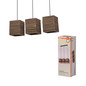 Preview: OSRAM Pendelleuchte Decor Cardboard Square Pendant 3XE27 Brown 4099854458927