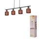 Preview: OSRAM Pendelleuchte Decor Clay Windows Pendant LN 4XE27 Brown 4099854459085