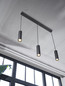 Preview: OSRAM LED Pendelleuchte Decor Drums Pendant 3XGU10 2XLED Black 4099854459283