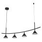 Preview: OSRAM LED Pendelleuchte Decor Fuji 4XPendant Linear 16W 930 Black Warm weiß 4099854460456