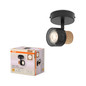 Preview: OSRAM LED Deckenleuchte DECOR SPOT CORK BLACK 1x3.4W 927 DIM Dimmbar Warm weiß 4099854470615