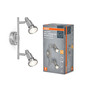 Preview: OSRAM LED Spotleuchte LED SPOT BRUSHED SILVER GU10 2 x 2.6W 2700K Warm weiß 4099854473401