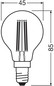 Preview: LEDVANCE LED Lampe E14 Classic Filament S P60 3.8W 806lm Warmweiss 2700K wie 60W höchste Effizienzklasse A 4099854477607