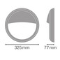 Preview: LEDVANCE Zubehör Bulkhead Combo Round Eyelid 325WT Cbo RD ⌀33cm 4099854481031