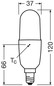 Preview: LEDVANCE LED Lampe Stabform E14 Stick matt 9.5W 1055lm Neutralweiss 4000K wie 75W 4099854536311