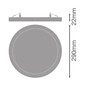 Preview: LEDVANCE LED Downlight Einbauleuchte Universal ⌀29cm 23W-15W warm-/neutralweiss 3000/4000K CCT IP44 4099854541155