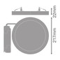 Preview: LEDVANCE LED Downlight Einbauleuchte Universal DALI ⌀22cm 18W-9W warm-/neutralweiss 3000/4000K CCT IP44 dimmbar 4099854541339