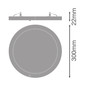 Preview: LEDVANCE LED Downlight Einbauleuchte Universal SN ⌀30cm 23W-11W warm-/neutralweiss 3000/4000K CCT IP44 4099854541438