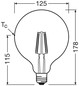 Preview: LEDVANCE LED Lampe E27 Globe Filament G125 13W 1900lm Warmweiss 2700K wie 120W 4099854562648