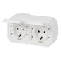 Preview: Legrand PLEXO New Feuchtraum-Steckdose, 2-fach, inklusive Klappdeckel, Berührungsschutz, vorverdrahtet, Steckklemmen, horizontal, IP44 IK07 Weiß, 069772L
