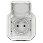Preview: Legrand PLEXO New FRAP Steckdose F/B Std Steckklemmen EB, IP55, IK08, Ultraweiß, 069781L