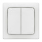 Preview: Legrand OTEO Universalschalter 10A mit Steckklemmen Aufputz / Zweifach-Taster weiß 086020L