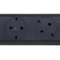 Preview: Legrand Drehbare Steckdosenleiste 4x Steckdose, 3m Kabel Schwarz 694537