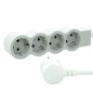 Preview: Legrand Flache Steckdosenleiste 4x Steckdose, 3 Meter Kabel weiss-grau 694561