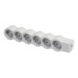 Preview: Legrand Flache Steckdosenleiste 6x Steckdose, ohne Kabel Kabel weiss-grau 694579