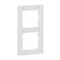 Preview: Legrand Seano+ 2-fach Rahmen vertikal mit Beschriftungsfeld, nachhaltige Produktion und Verpackung, Ultraweiß, 765992