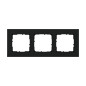 Preview: Legrand SEANO Natura 3-fach Rahmen aus Echtmaterial, nachhaltige Produktion und Verpackung, Designausführung: Black Smoked Glas, 766113