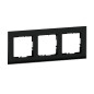 Preview: Legrand SEANO Natura 3-fach Rahmen aus Echtmaterial, nachhaltige Produktion und Verpackung, Designausführung: Black Smoked Glas, 766113