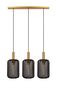 Preview: Lucide CORINA Pendelleuchte 3x E27 Schwarz, Mattes Gold, Messing 03447/03/30
