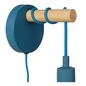 Preview: Lucide POLA Wandleuchte E27 Blau, Helles Holz 08227/01/35