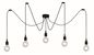 Preview: Lucide FIX Pendelleuchte 5x E27 Schwarz 08408/05/30
