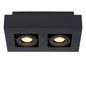 Preview: Lucide XIRAX LED Deckenleuchte 2x GU10 Dim-to-warm 2x 5W dimmbar 360° drehbar Schwarz 95Ra 09119/11/30