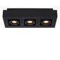 Preview: Lucide XIRAX LED Deckenleuchte 3x GU10 Dim-to-warm 3x 5W dimmbar 360° drehbar Schwarz 95Ra 09119/16/30