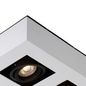 Preview: Lucide XIRAX LED Deckenleuchte 4x GU10 Dim-to-warm 4x 5W dimmbar 360° drehbar Weiß, Schwarz 95Ra 09119/21/31