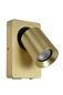 Mobile Preview: Lucide NIGEL LED Wandleuchte GU10 USB Aufladung 5W dimmbar 360° drehbar Mattes Gold, Messing 95Ra 09929/06/02
