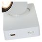 Preview: Lucide NIGEL LED Wandleuchte GU10 USB Aufladung 5W dimmbar 360° drehbar Weiß 95Ra 09929/06/31