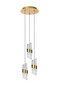 Preview: Lucide KLIGANDE LED Pendelleuchten 3-fach 8W dimmbar Warmweiss Modern Mattgold 70-150cm 13496/21/02