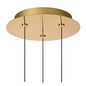 Preview: Lucide KLIGANDE LED Pendelleuchten 3-fach 8W dimmbar Warmweiss Modern Mattgold 70-150cm 13496/21/02