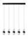 Preview: Lucide KLIGANDE LED Pendelleuchten 5-fach 7,8W dimmbar Warmweiss Modern Schwarz 70-150cm 13496/35/30