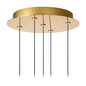 Preview: Lucide KLIGANDE LED Pendelleuchten 5-fach 8W dimmbar Warmweiss Modern Mattgold 70-150cm 13496/36/02