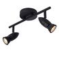 Preview: Lucide CARO Deckenleuchte 2x GU10 360° drehbar Schwarz 13955/02/30