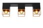 Preview: Lucide RIXT Deckenleuchte 3x E27 Schwarz, Mattes Gold, Messing 21120/03/30