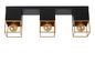 Preview: Lucide RIXT Deckenleuchte 3x E27 Schwarz, Mattes Gold, Messing 21120/03/30