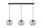 Preview: Lucide DANZA Pendelleuchte 3x E27 Schwarz 21428/03/30